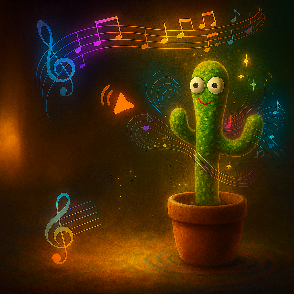 Interactive Dancing Cactus Toy – Sings, Talks & Repeats | Fun Plush Gift for Kids