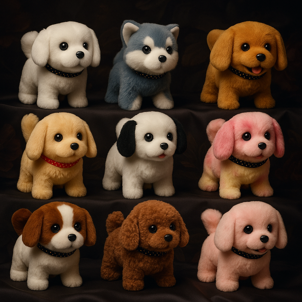 Electronic Walking and Barking Plush Dog Toy Interactive Puppy Dog with Remote Control Leash for Kids Toddler Gifts