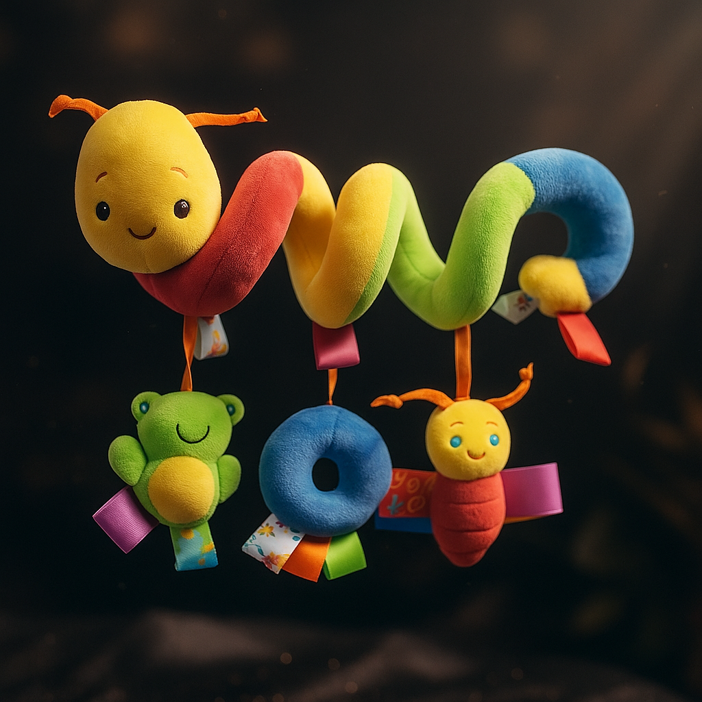Musical Spiral Activity Toy – Hanging Rattle for Crib, Stroller & Car Seat