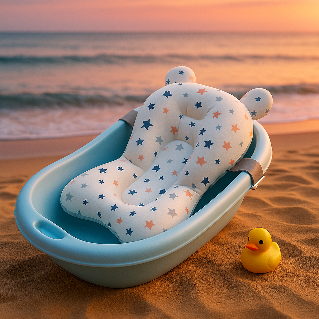 Foldable Baby Bath Support Pad – Adjustable Floating Infant Seat & Safety Hammock