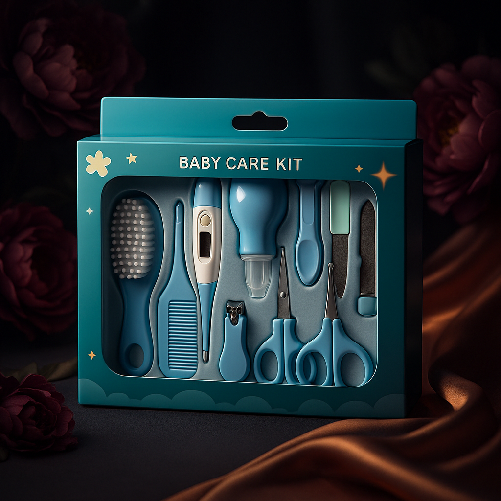 10-in-1 Baby Grooming Kit – Safe & Gentle Care Set for Newborns | Nail Clippers, Brush, Comb & More – Perfect Baby Shower Gift