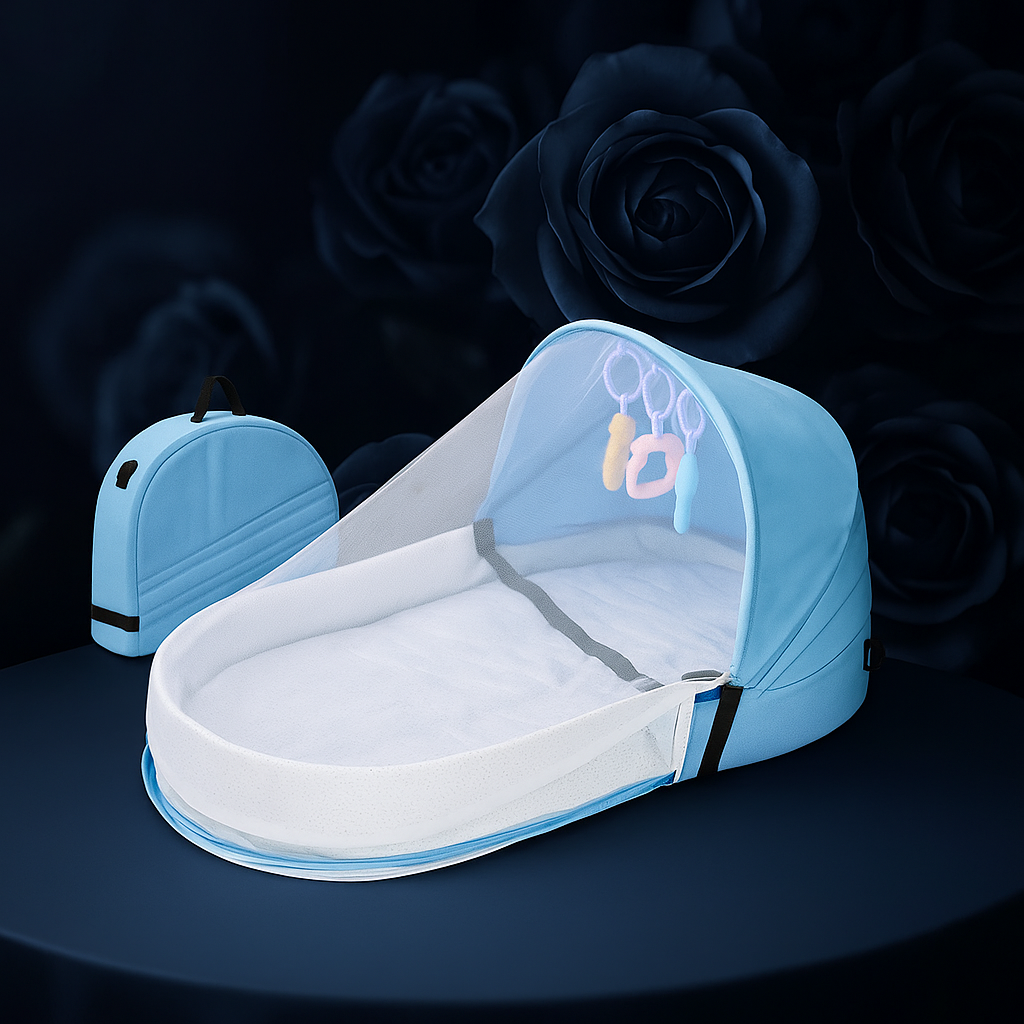 Portable Bionic Newborn Baby Crib – Foldable Travel Bassinet & Anti-Stress Isolation Bed