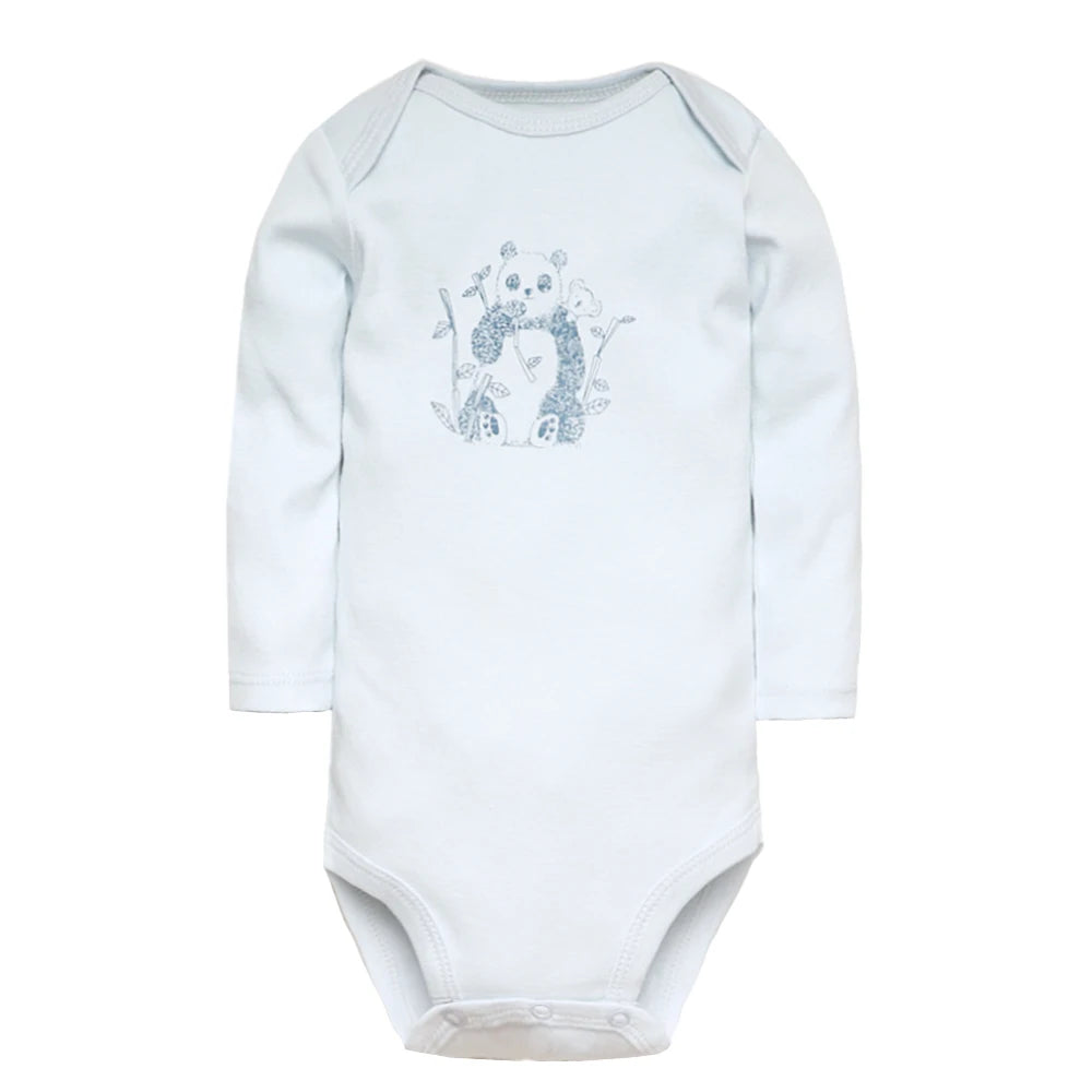 5-Pack Soft Cotton Baby Bodysuits – Cute & Comfy for Newborns