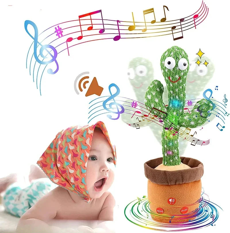 Interactive Dancing Cactus Toy – Sings, Talks & Repeats | Fun Plush Gift for Kids