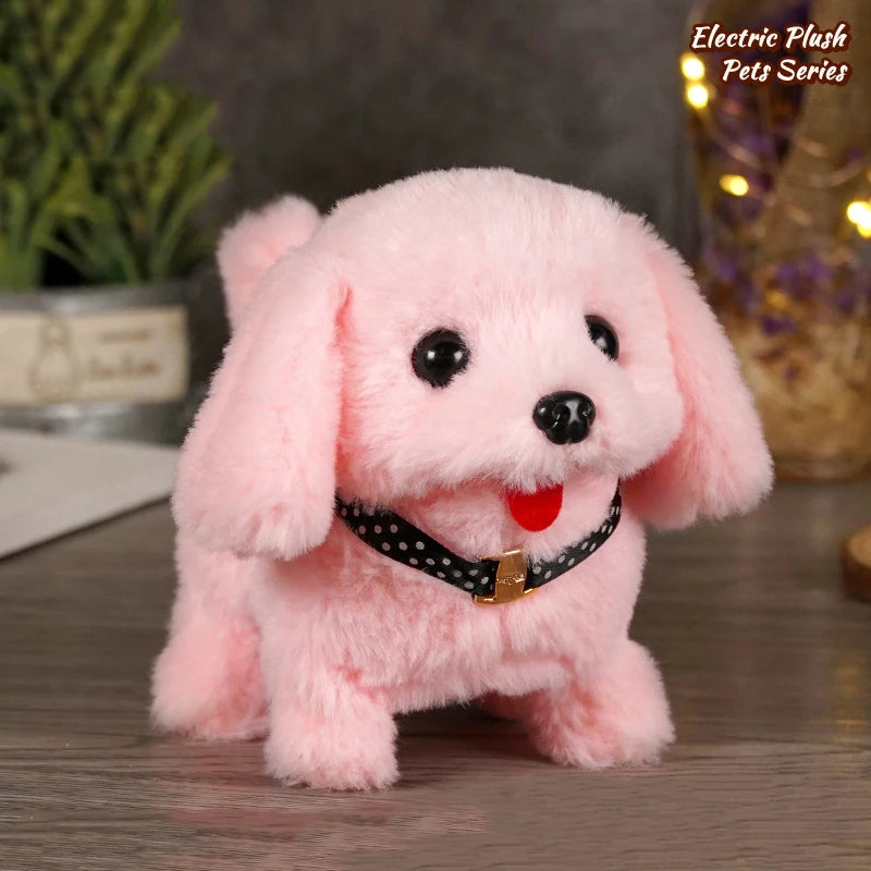Electronic Walking and Barking Plush Dog Toy Interactive Puppy Dog with Remote Control Leash for Kids Toddler Gifts