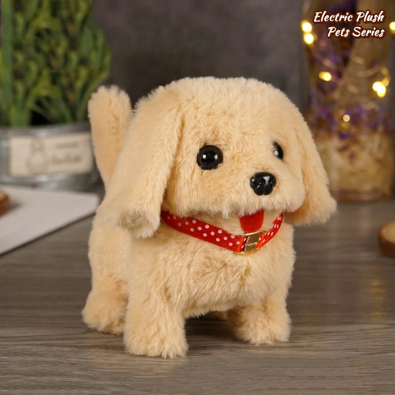 Electronic Walking and Barking Plush Dog Toy Interactive Puppy Dog with Remote Control Leash for Kids Toddler Gifts
