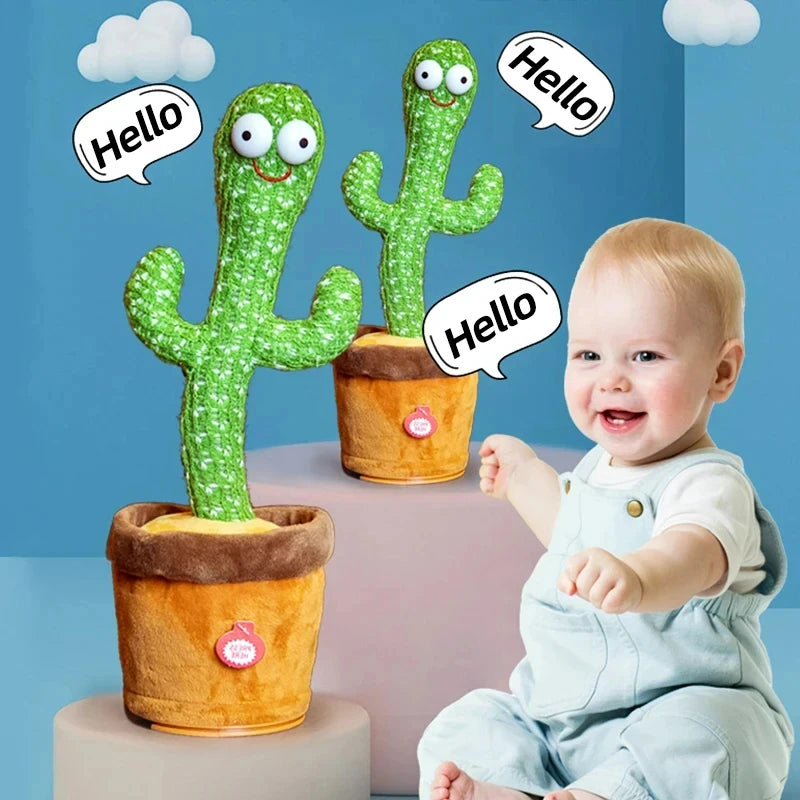 Interactive Dancing Cactus Toy – Sings, Talks & Repeats | Fun Plush Gift for Kids