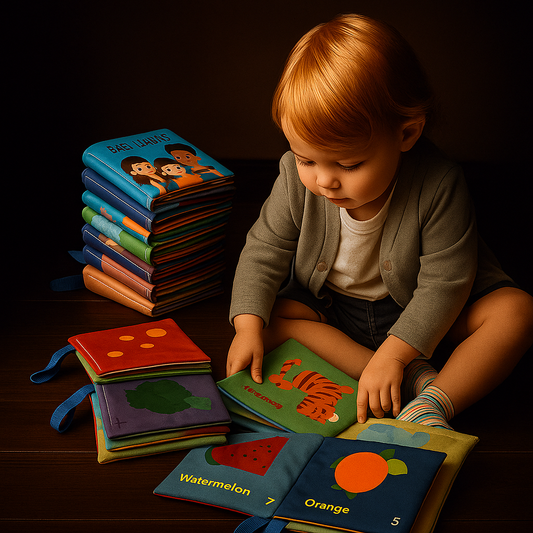 Montessori Soft Baby Cloth Book – 3D Touch & Feel Sensory Toy | High Contrast Early Learning Book for Infants & Toddlers