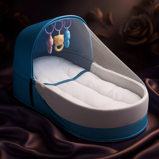 Portable Bionic Newborn Baby Crib – Foldable Travel Bassinet & Anti-Stress Isolation Bed