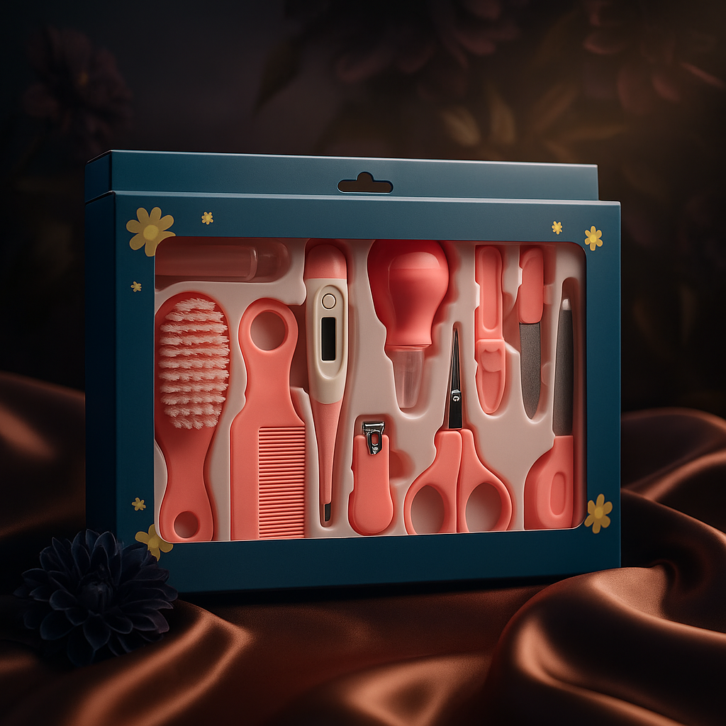 10-in-1 Baby Grooming Kit – Safe & Gentle Care Set for Newborns | Nail Clippers, Brush, Comb & More – Perfect Baby Shower Gift