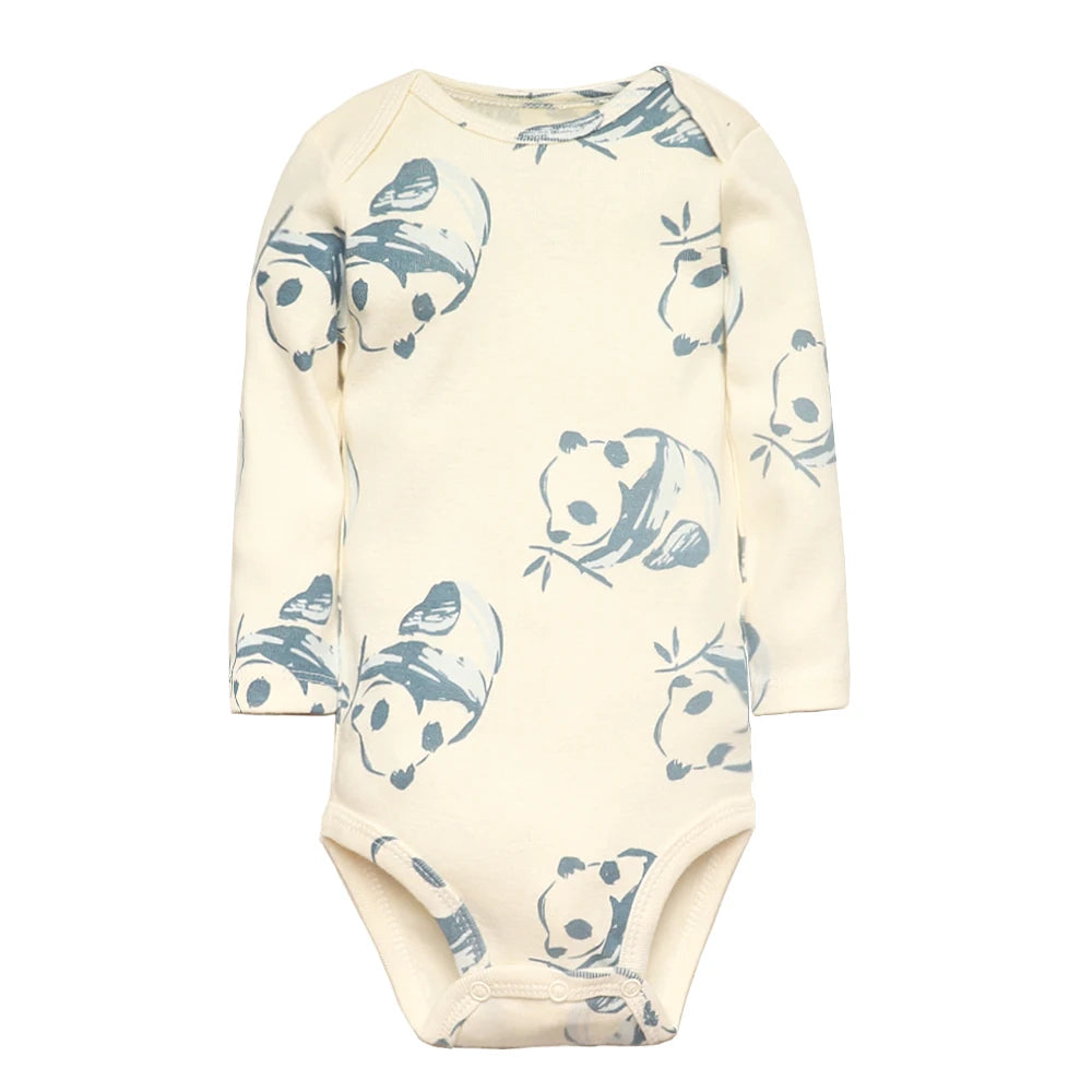5-Pack Soft Cotton Baby Bodysuits – Cute & Comfy for Newborns