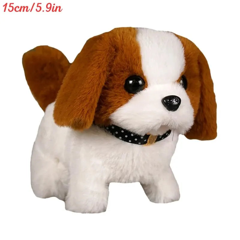 Electronic Walking and Barking Plush Dog Toy Interactive Puppy Dog with Remote Control Leash for Kids Toddler Gifts