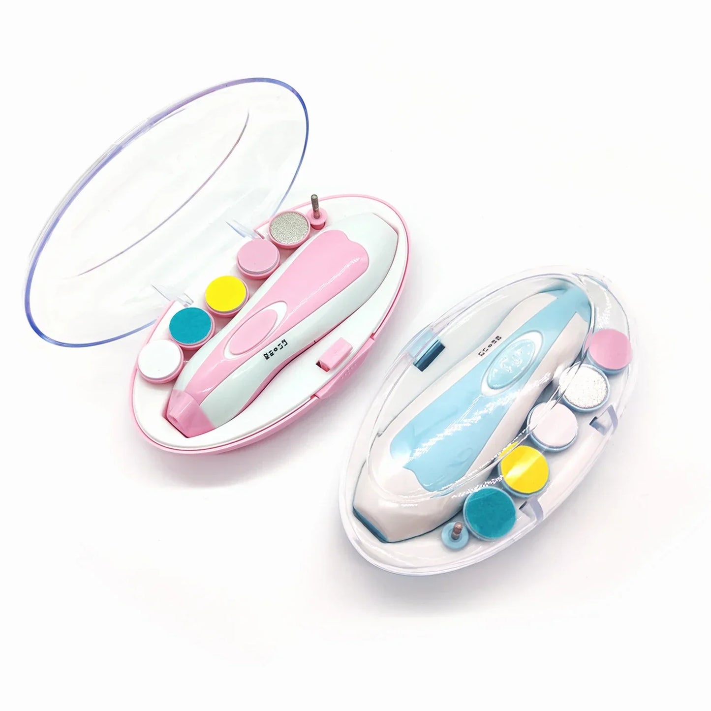 Electric Baby Nail Care Set – Safe Nail File & Clipper Kit for Newborns and Toddlers (Blue/Pink)