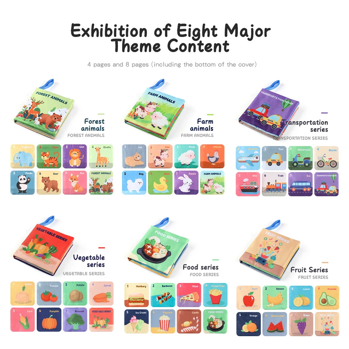 Montessori Soft Baby Cloth Book – 3D Touch & Feel Sensory Toy | High Contrast Early Learning Book for Infants & Toddlers