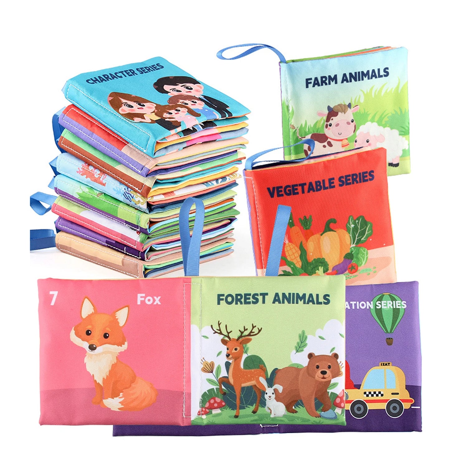 Montessori Soft Baby Cloth Book – 3D Touch & Feel Sensory Toy | High Contrast Early Learning Book for Infants & Toddlers