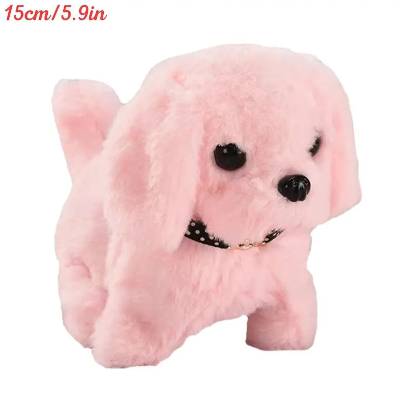 Electronic Walking and Barking Plush Dog Toy Interactive Puppy Dog with Remote Control Leash for Kids Toddler Gifts