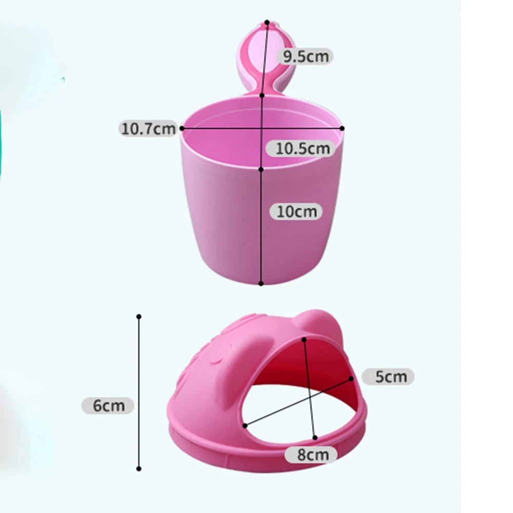 Cute Cartoon Baby Shampoo Shield & Bathing Cup – Toddler Hair Wash Tool