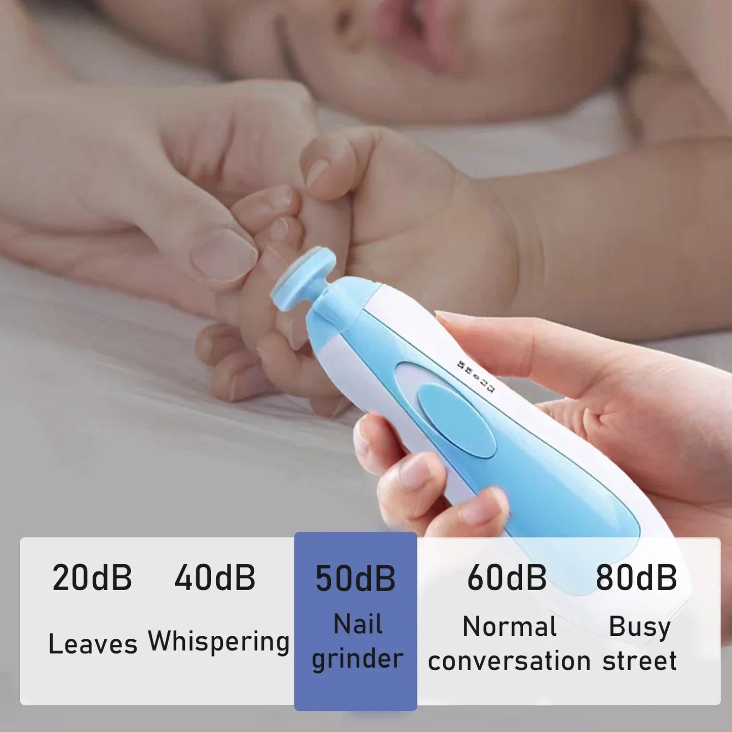 Electric Baby Nail Care Set – Safe Nail File & Clipper Kit for Newborns and Toddlers (Blue/Pink)