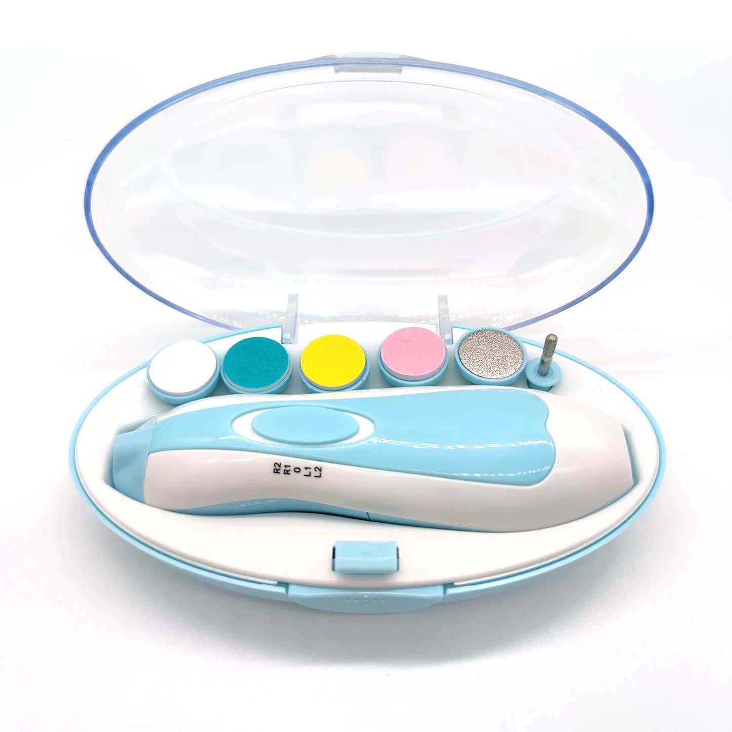 Electric Baby Nail Care Set – Safe Nail File & Clipper Kit for Newborns and Toddlers (Blue/Pink)