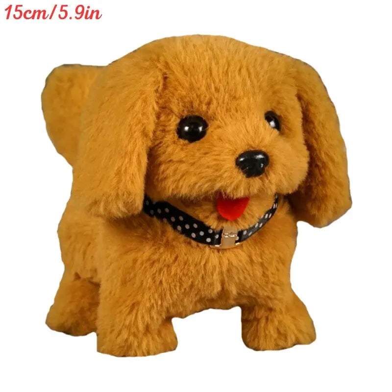 Electronic Walking and Barking Plush Dog Toy Interactive Puppy Dog with Remote Control Leash for Kids Toddler Gifts
