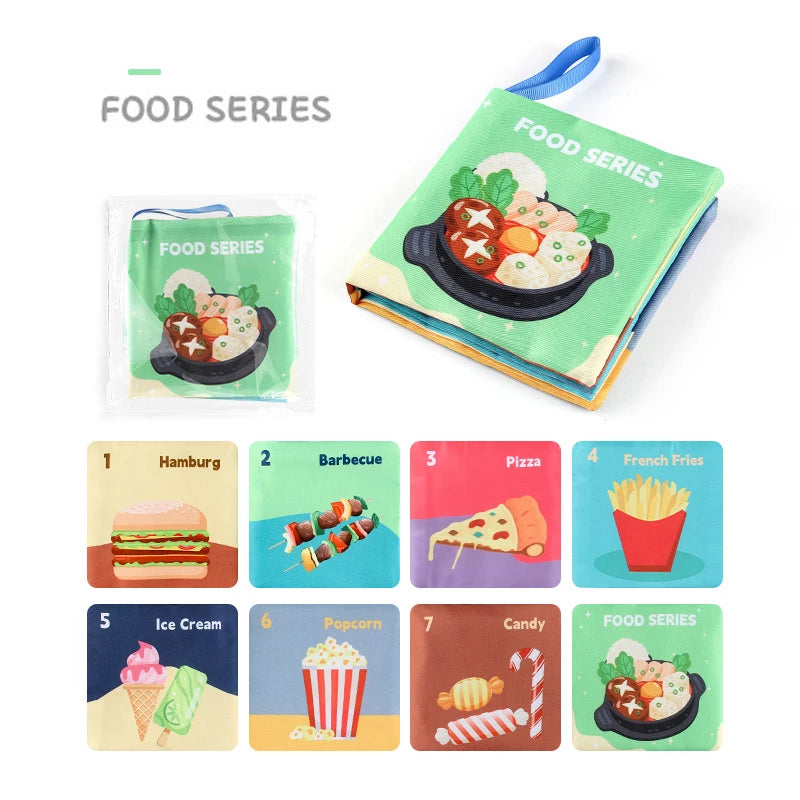 Montessori Soft Baby Cloth Book – 3D Touch & Feel Sensory Toy | High Contrast Early Learning Book for Infants & Toddlers